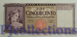 ITALIA - ITALY 500 LIRE 1947 PICK 80a AU/UNC - 50000 Lire