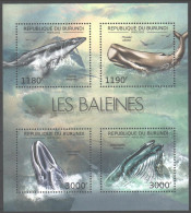 2012 2843 Burundi Marine Life - Whales MNH - Unused Stamps