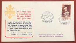 VATICAN - FDC - 1963 - Balzan Prize For Peace To John XXIII - FDC