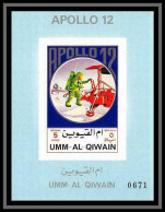 0094/ Umm Al Qiwain Deluxe Blocs ** MNH Michel N° 923 B Apollo 12 Non Dentelé Imperf ** MNH Espace (space) Numéroté - Umm Al-Qiwain