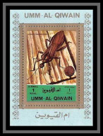 0036/ Umm Al Qiwain Deluxe Blocs ** MNH Michel N°1339 Insecte Insect Bleu - Umm Al-Qaiwain