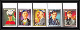 0462b/ Umm Al Qiwain ** MNH N°610/614 B De Gaulle 1890/1970 Non Dentelé Imperf 1972 Bord De Feuille - De Gaulle (General)