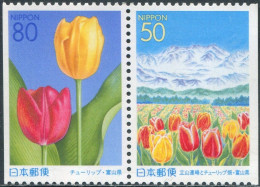 Japón 2000 Correo 2814a/15b **/MNH Tulipanes. (2val.) / De CRNT. - Ongebruikt