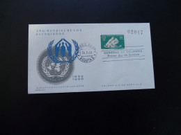 FDC Année Mondiale Du Réfugié World Refugee Year Colombia 1960  - Réfugiés