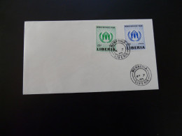 FDC Année Mondiale Du Réfugié World Refugee Year Liberia 1960  - Vluchtelingen