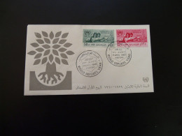 FDC Année Mondiale Du Réfugié World Refugee Year Egypte UAR 1960 (50+12) - Brieven En Documenten