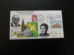 Lettre Ed. Europa FDC Simone Veil Session Parlement Européen Flamme Strasbourg Conseil De L'Europe 1981 - Jewish