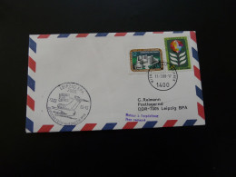 Lettre Vol Special Flight Cover Wien -> Leipziger Messe Interflug 1988 - Covers & Documents