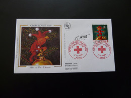 FDC Signée Valat Croix Rouge Red Cross Noel Christmas France 1998 - Rode Kruis