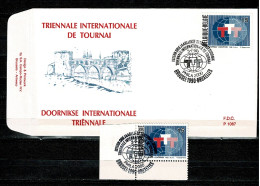 1993 2517 FDC  (Brus/Brux) & Postfrisse Zegel Met 1édag Stempel : "Triennale Internationale De Tournai" - 1991-2000