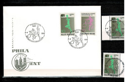 1991 2402/2403 FDC (Brus/Brux) & Postfrisse Zegels Met 1édag Stempel (Brus & Deurne) : "sport" - 1991-2000