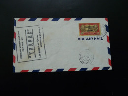 Lettre Par Avion Air Mail Cover Vol Trapas Flight Première Liaison Aérienne Wallis --> Nouvelle Calédonie 1947 - Lettres & Documents