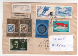 10 Timbres , Stamps Grand Format De 1966 Sur Lettre Recommandée , Registered Cover , Mail Du 21/6/88 - Brieven En Documenten