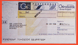 7211 / ⭐ ♥️ National United Kingdom Specimen Postcheque Photocopie Outil Dictatique PTT Doc Instruction LA POSTE - Cheques En Traveller's Cheques
