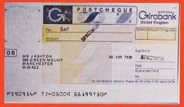 7211 / ⭐ ♥️ National United Kingdom Specimen Postcheque Photocopie Outil Dictatique PTT Doc Instruction LA POSTE - Chèques & Chèques De Voyage