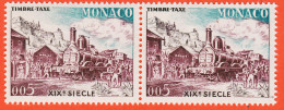 7293 / ⭐ Paire Monaco 1960 Timbre-Taxe 0.05 Arrivée Train Locomotive XIXe Siècle Yvert Y-T N° 58 LUXE MNH**  - Impuesto