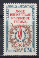 TAAF 1968 Human Rights / Droits De L'Homme  1v ** Mnh (60042A) - Nuevos