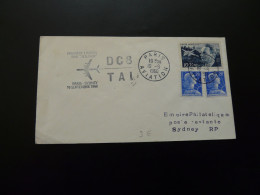 Lettre Premier Vol First Flight Cover Paris -> Sydney Australia DC8 Jetliner TAI 1960 - 1960-.... Brieven & Documenten