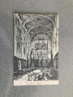 King's College Chapel Interior Looking East Cambridge Carte Postale Postcard - Cambridge