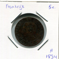 5 CENTIMES 1854 A FRANKREICH FRANCE Französisch Münze #AM712.D.A - 5 Centimes