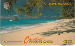 TARJETA DE LAS ISLAS CAYMAN  DE UNA PLAYA -  6CCIA - Kaaimaneilanden