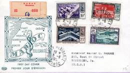 Maroc;FDC 1er Jour; 1951, TP N°302 à 304  " Solidarité Hôpitaux " Casablanca;Morocco,Marruecos - Lettres & Documents