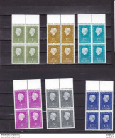 Netherlands Pays Bays 1969 Juliana NVPH 952-958 In Blokken Postfris/MNH** - Unused Stamps