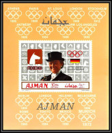 Ajman - 4665b N°453 B Dressage Jeux Olympiques Olympic Games Mexico 68 Deluxe Sheet Neuf ** MNH Non Dentelé Imperf - Hippisme