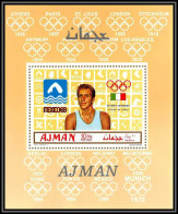 Ajman - 4665/ N°450 Dibiasi Swimming Jeux Olympiques (olympic Games) Mexico 1968 Deluxe Miniature Sheet Neuf ** MNH - Natación