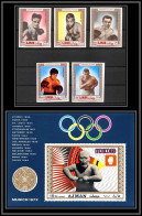 Ajman - 4521b/ N°382/386 B Bloc 98 B Boxe Boxing 1969 Neuf ** MNH Cerdan Schmeling Robinson Benvenuti Non Dentelé Imperf - Boksen