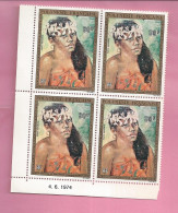 POLYNESIE FRANCAISE POSTE AERIENNE LOT  DE 4 TIMBRES 80FR  Neuf  Avec Coin Date 4 6 1974 - Unused Stamps