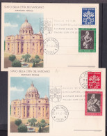 1963 Vaticano - Vatican INTERI POSTALI 2 Cartoline Postali (10/11) Annullo 29/9/63 - Postal Stationeries