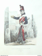 Costume Militaire 5ème Hussards En 1830 Signé Goussereau - Estampes & Gravures