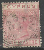 Chypre - Cyprus - Zypern 1881 Y&T N°10 - Michel N°10 (o) - 1pi Victoria - Chypre (...-1960)