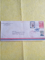 Dom Rep.cover Rare Destine Ecuador Y 408 Upu1949.st Francis.church Ruins Yv A 77.&tb Stamps.1950.e7 Reg Post Late Deliv. - Dominicaine (République)