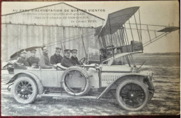 MADRID Au Parc D'Aérostation De Quatre Vientos Les Officiers Aviateurs Espagnols DE DION BOUTON - Madrid