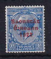 Ireland: 1922/23   KGV OVPT    SG56    2½d      MH - Ongebruikt