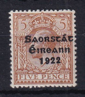 Ireland: 1922/23   KGV OVPT    SG59    5d      MH - Neufs