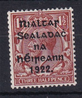 Ireland: 1922   KGV OVPT    SG49    1½d   [wider Setting]   MH - Unused Stamps