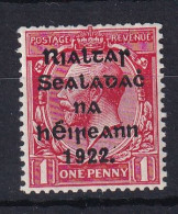 Ireland: 1922   KGV OVPT    SG48    1d   [wider Setting]   MH - Unused Stamps