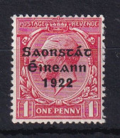 Ireland: 1922/23   KGV OVPT    SG53    1d      MH - Neufs