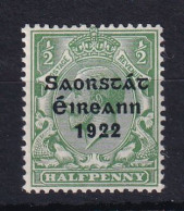 Ireland: 1922/23   KGV OVPT    SG52    ½d      MH - Neufs