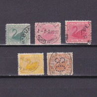 WESTERN AUSTRALIA 1905, SG# 138-142, CV £22, Wmk Crown Over A, Swan, Used - Usados