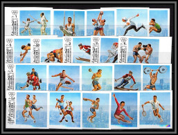 Fujeira - 1705b/ N°1102/1121 B Jeux Olympiques Olympic Games Munchen 72 ** MNH Full Set 1972 Non Dentelé Imperf Tennis - Sommer 1972: München