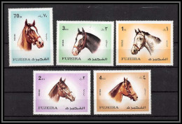 Fujeira - 1540e/ N° 810/814 A Cheval (chevaux Horse Horses) ** MNH 1971 - Chevaux