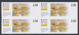 Sri Lanka 2006 MNH Imperf Proof, Buddhism, Monastery, Buddhist, Monks, Boat, Coast, Ship, Block - Sri Lanka (Ceylan) (1948-...)