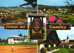 GAMLITZ, STYRIA, MULTIPLE VIEWS, ARCHITECTURE, RESORT, TENNIS, TOWER, INFOPANEL, AUSTRIA, POSTCARD - Gamlitz