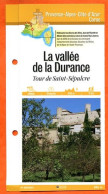 84 Vaucluse LA VALLEE DE LA DURANCE  TOUR SAINT SEPULCRE PACA Fiche Dépliante Randonnées  Balades - Geographie