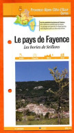 83 Var LE PAYS DE FAYENCE  BORIES DE SEILLANS  PACA Fiche Dépliante Randonnées  Balades - Geographie