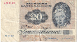 BILLETE DE DINAMARCA DE 20 KRONER DEL AÑO 1972  (BANK NOTE) - Danemark